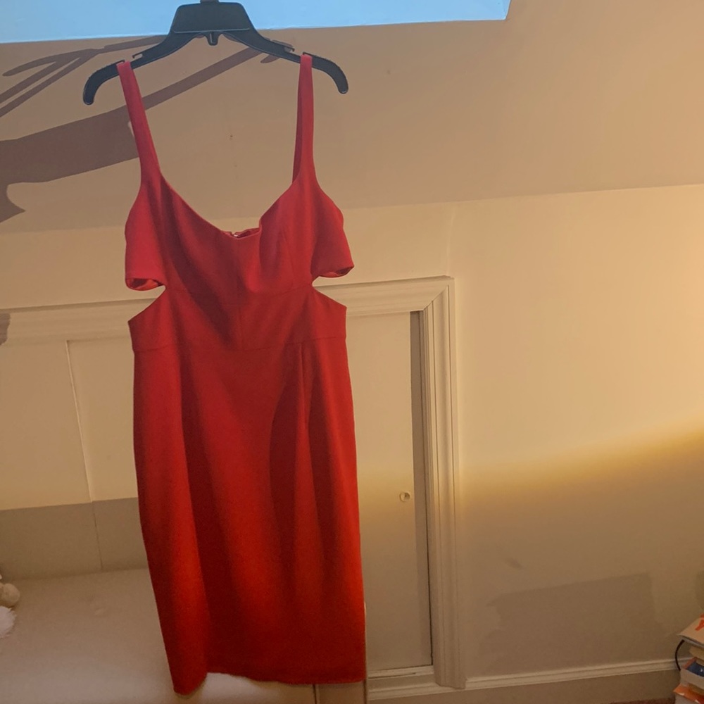 Beautiful red dress cut out on size 6 gently  worn